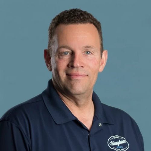 Vaughan Comfort Services employee; Tom Weaver, Master Plumber.