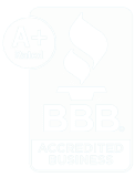 Better Business Bureau logo - white.